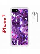 Чехол-накладка iPhone 7/8/SE (2020)/SE (2022) Kruche Magnet Print Purple leaves