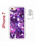 Чехол-накладка iPhone 7/8/SE (2020)/SE (2022) Kruche Magnet Print Purple leaves