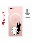 Чехол-накладка iPhone 7/8/SE (2020) Kruche Magnet Print Angel Demon