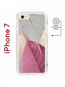 Чехол-накладка iPhone 7/8/SE (2020) Kruche Magnet Print Pink and white
