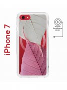 Чехол-накладка iPhone 7/8/SE (2020) Kruche Magnet Print Pink and white