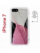 Чехол-накладка iPhone 7/8/SE (2020) Kruche Magnet Print Pink and white