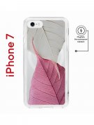 Чехол-накладка iPhone 7/8/SE (2020) Kruche Magnet Print Pink and white