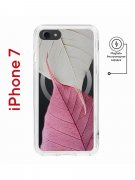 Чехол-накладка iPhone 7/8/SE (2020) Kruche Magnet Print Pink and white