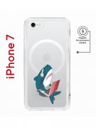 Чехол-накладка iPhone 7/8/SE (2020)/SE (2022) Kruche Magnet Print Акула
