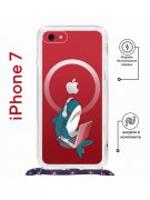 Чехол-накладка iPhone 7/8/SE (2020)/SE (2022) Kruche Magrope Print Акула