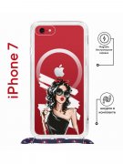 Чехол-накладка Apple iPhone 7 (598922) Kruche PRINT Фэшн леди