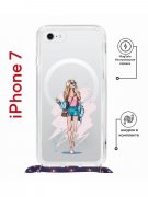 Чехол-накладка Apple iPhone 7 (598922) Kruche PRINT Fashion Girl