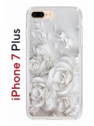 Чехол-накладка iPhone 7 Plus/8 Plus Kruche Print White roses