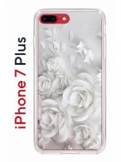 Чехол-накладка iPhone 7 Plus/8 Plus Kruche Print White roses