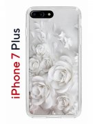 Чехол-накладка iPhone 7 Plus/8 Plus Kruche Print White roses