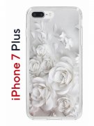 Чехол-накладка iPhone 7 Plus/8 Plus Kruche Print White roses