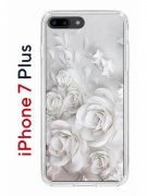 Чехол-накладка iPhone 7 Plus/8 Plus Kruche Print White roses