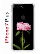 Чехол-накладка iPhone 7 Plus/8 Plus Kruche Print Пион