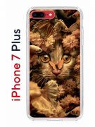 Чехол-накладка Apple iPhone 7 Plus (580664) Kruche PRINT Котик с рыбками