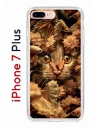 Чехол-накладка Apple iPhone 7 Plus (580664) Kruche PRINT Котик с рыбками