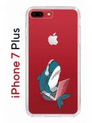 Чехол-накладка iPhone 7 Plus/8 Plus Kruche Print Акула