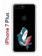 Чехол-накладка iPhone 7 Plus/8 Plus Kruche Print Акула