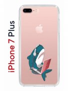 Чехол-накладка iPhone 7 Plus/8 Plus Kruche Print Акула