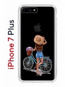 Чехол-накладка iPhone 7 Plus/8 Plus Kruche Print Велосипедная прогулка