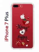 Чехол-накладка iPhone 7 Plus/8 Plus Kruche Print Ягодный микс