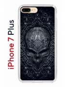 Чехол-накладка iPhone 7 Plus/8 Plus Kruche Print Череп техно