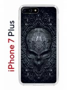 Чехол-накладка iPhone 7 Plus/8 Plus Kruche Print Череп техно