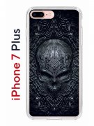 Чехол-накладка iPhone 7 Plus/8 Plus Kruche Print Череп техно