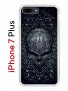 Чехол-накладка iPhone 7 Plus/8 Plus Kruche Print Череп техно