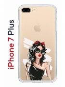 Чехол-накладка iPhone 7 Plus/8 Plus Kruche Print Фэшн леди