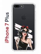Чехол-накладка iPhone 7 Plus/8 Plus Kruche Print Фэшн леди