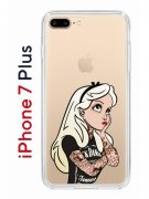 Чехол-накладка iPhone 7 Plus Kruche Print Tattoo Girl