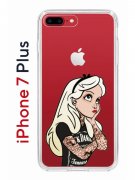 Чехол-накладка iPhone 7 Plus Kruche Print Tattoo Girl