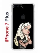 Чехол-накладка iPhone 7 Plus Kruche Print Tattoo Girl
