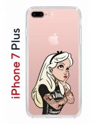Чехол-накладка iPhone 7 Plus Kruche Print Tattoo Girl