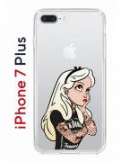 Чехол-накладка iPhone 7 Plus Kruche Print Tattoo Girl