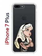 Чехол-накладка iPhone 7 Plus Kruche Print Tattoo Girl