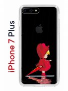 Чехол-накладка iPhone 7 Plus/8 Plus Kruche Print Девочка с зонтом