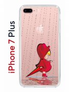 Чехол-накладка iPhone 7 Plus/8 Plus Kruche Print Девочка с зонтом