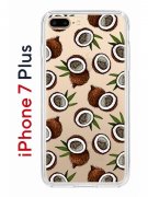 Чехол-накладка iPhone 7 Plus/8 Plus Kruche Print Кокосы