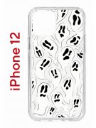 Чехол-накладка Apple iPhone 12  (588925) Kruche PRINT Призраки