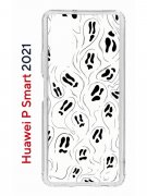 Чехол-накладка Huawei P Smart 2021 (594564) Kruche PRINT Призраки