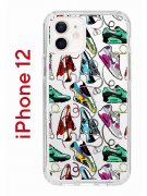 Чехол-накладка Apple iPhone 12  (588925) Kruche PRINT Кроссы Nike Air Max