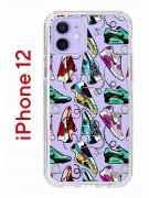 Чехол-накладка Apple iPhone 12  (588925) Kruche PRINT Кроссы Nike Air Max