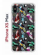 Чехол-накладка Apple iPhone XS Max (580655) Kruche PRINT Кроссы Nike Air Max