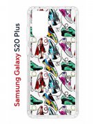 Чехол-накладка Samsung Galaxy S20 Plus Kruche Print Кроссы Nike Air Max