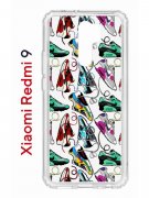 Чехол-накладка Xiaomi Redmi 9 (588934) Kruche PRINT Кроссы Nike Air Max