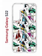 Чехол-накладка Samsung Galaxy S22 (610633) Kruche PRINT Кроссы Nike Air Max