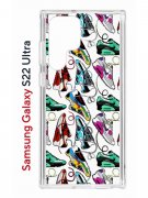 Чехол-накладка Samsung Galaxy S22 Ultra Kruche Print Кроссы Nike Air Max
