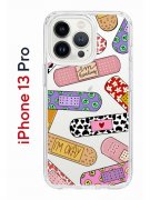 Чехол-накладка Apple iPhone 13 Pro (606543) Kruche PRINT Милые пластыри